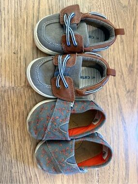 Toddler Gray & Brown Canvas Casual Shoes